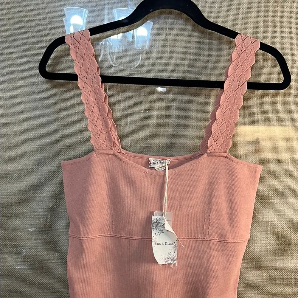 Hem & Thread- Pinky/ Mauve Knit Body-con Boutique Dress - Picture 4 of 7